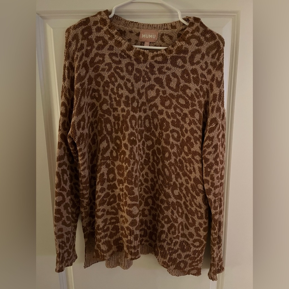 NWOT Show Me Your Mumu animal print sweater